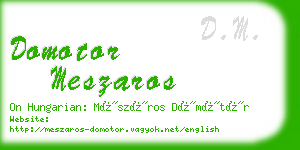 domotor meszaros business card